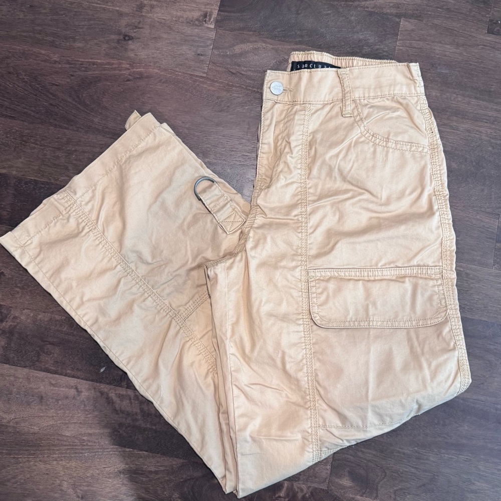 Sanctuary Women’s Beige Cali-Cargo Standard Rise Pants, Size 26 - Picture 12 of 13